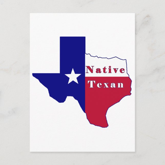 Postale Carte du drapeau texan natif (Devant)