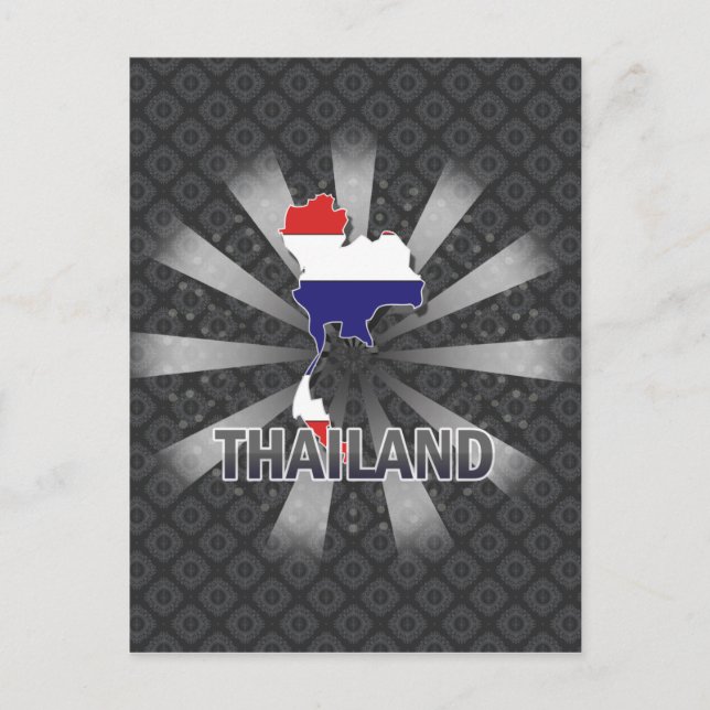 Postale Carte du drapeau thaïlandais 2.0 (Devant)