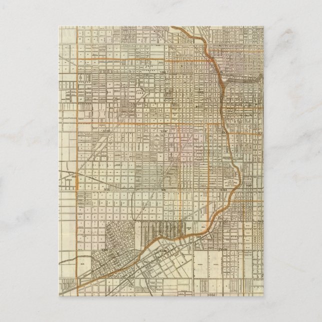 Postale Carte du guide Blanchard de Chicago (Devant)