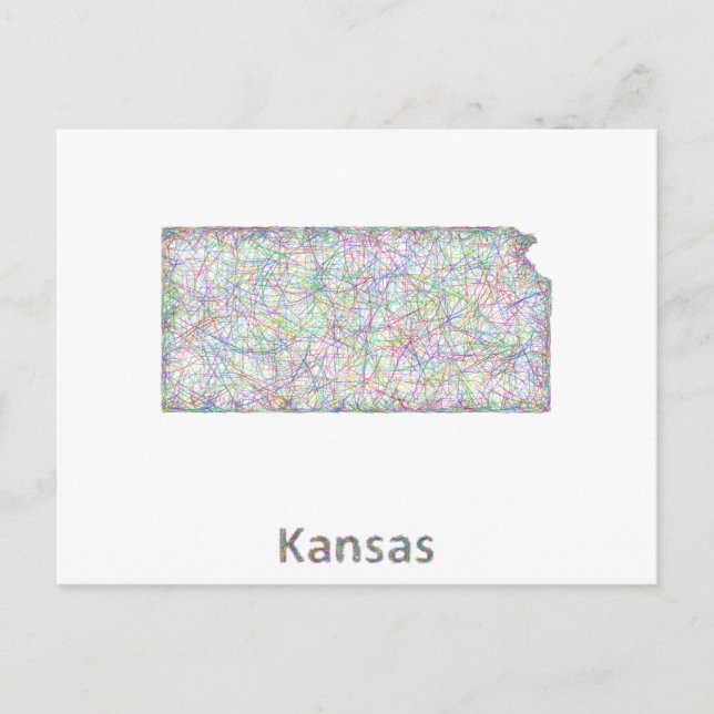 Postale Carte du Kansas (Devant)