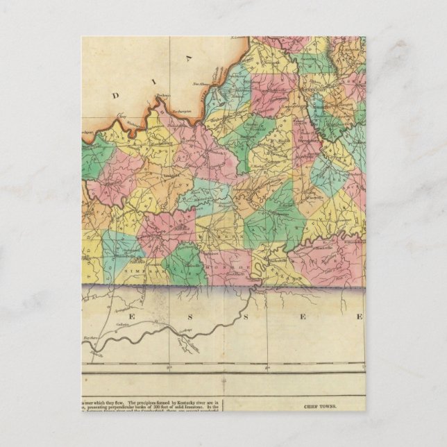 Postale Carte Du Kentucky (Devant)