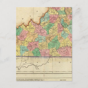 Postale Carte Du Kentucky