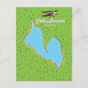 Postale Carte du lac Almanor California USA