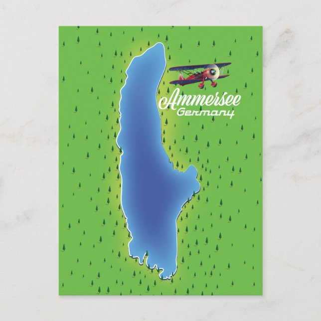 Postale Carte du lac Ammersee Allemagne (Devant)