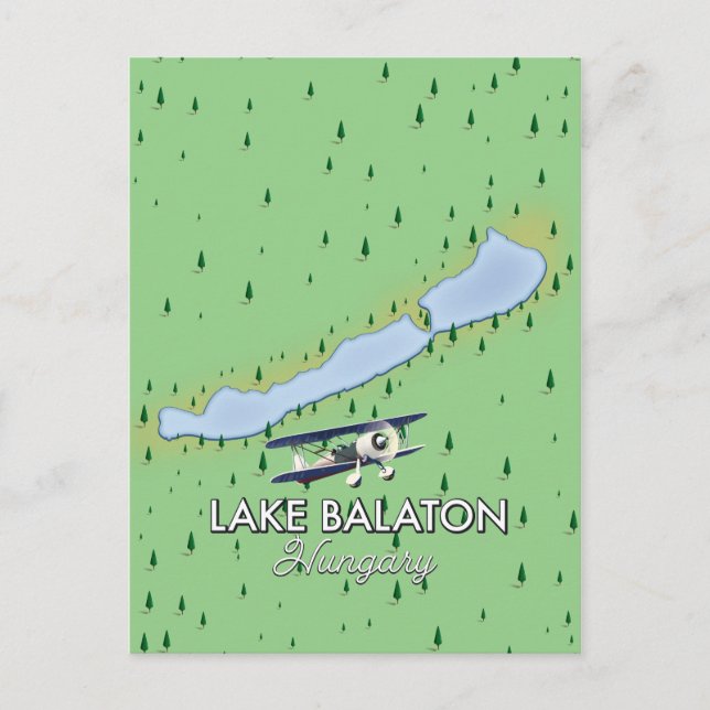 Postale Carte du lac Balaton en Hongrie (Devant)