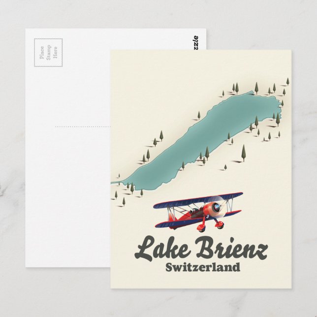 Postale Carte du lac de Brienz Suisse (Devant / Derrière)