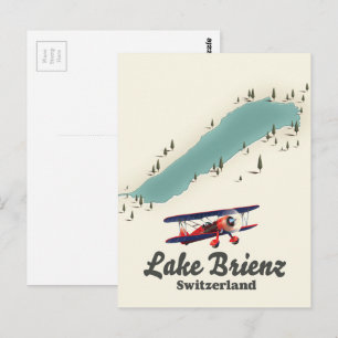 Postale Carte du lac de Brienz Suisse