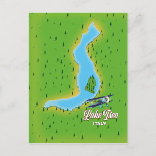 Postale Carte du lac Iseo Italie