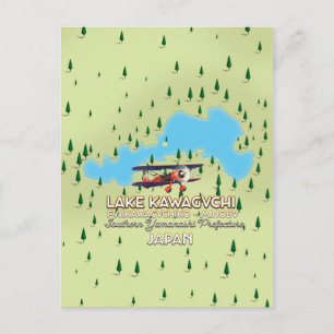 Postale Carte du lac Kawaguchi Fujikawaguchiko & Minobu Ja