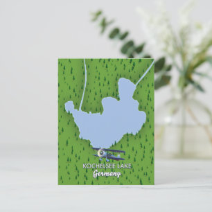Postale Carte du lac Kochelsee, Allemagne