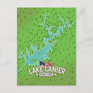 Postale Carte du lac Lanier Georgia