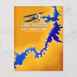 Postale Carte du lac Nasser Égypte et Soudan