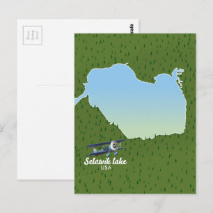 Postale Carte du lac Selawik Alaska