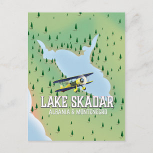 Postale Carte du lac Skadar Albanie et Monténégro
