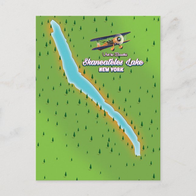 Postale carte du lac Skaneateles à New York (Devant)