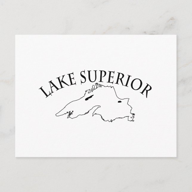 Postale Carte du lac Supérieur (Devant)