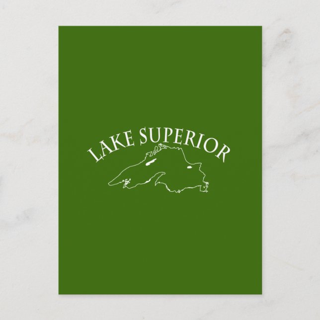 Postale Carte du lac Supérieur (Devant)