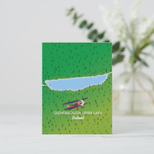 Postale carte du lac supérieur de Glendalough en Irlande