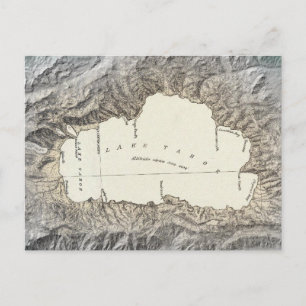 Postale Carte du lac Tahoe