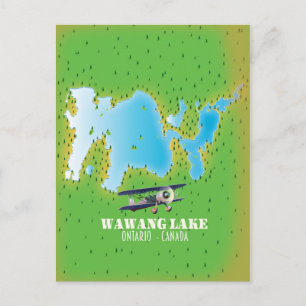 Postale Carte du lac Wawang Ontario Canada