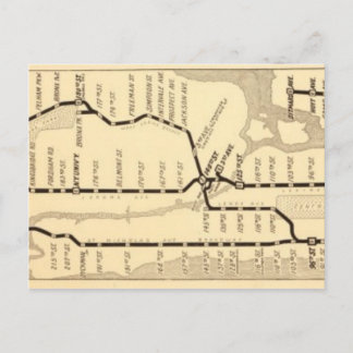 Postale Carte du métro vintage New York