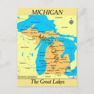 Postale Carte du Michigan