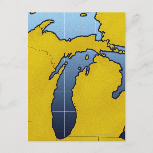 Postale Carte du Michigan 2 (Devant)