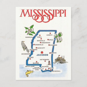 Postale Carte du Mississippi
