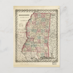 Postale Carte du Mississippi (1855)
