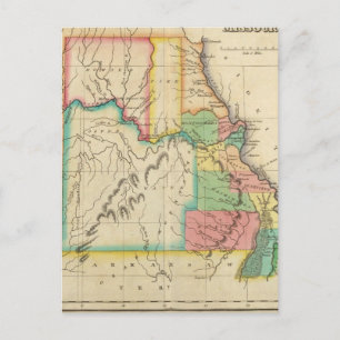 Postale Carte Du Missouri