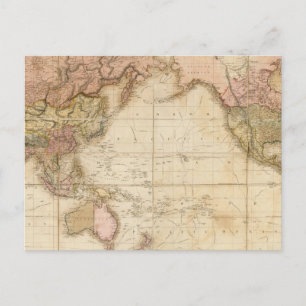 Postale Carte du monde