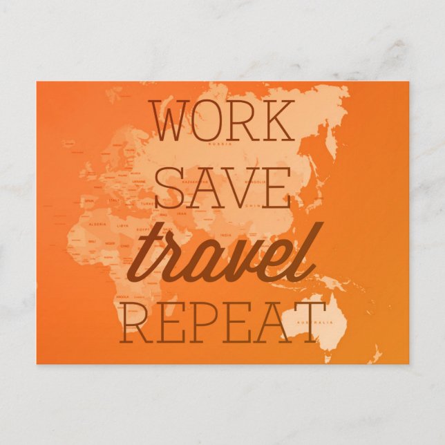 Postale Carte du monde (Devant)