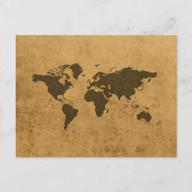 Postale Carte du monde (Devant)