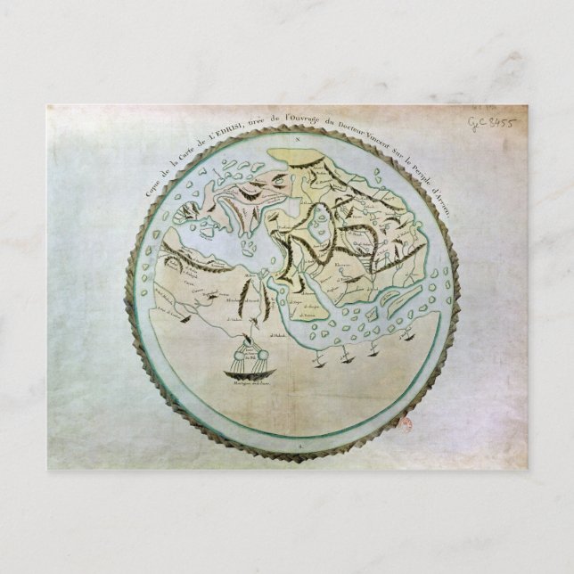 Postale Carte du monde (Devant)