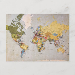 Postale carte du monde