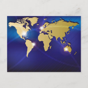 Postale Carte du monde