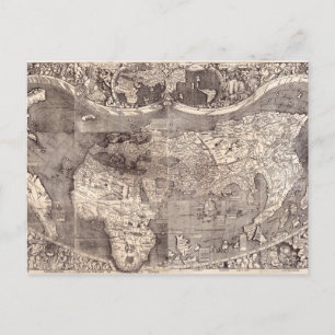 Postale Carte du monde 1507