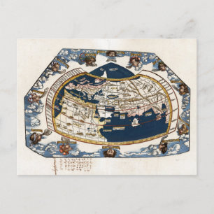 Postale Carte du monde 1535
