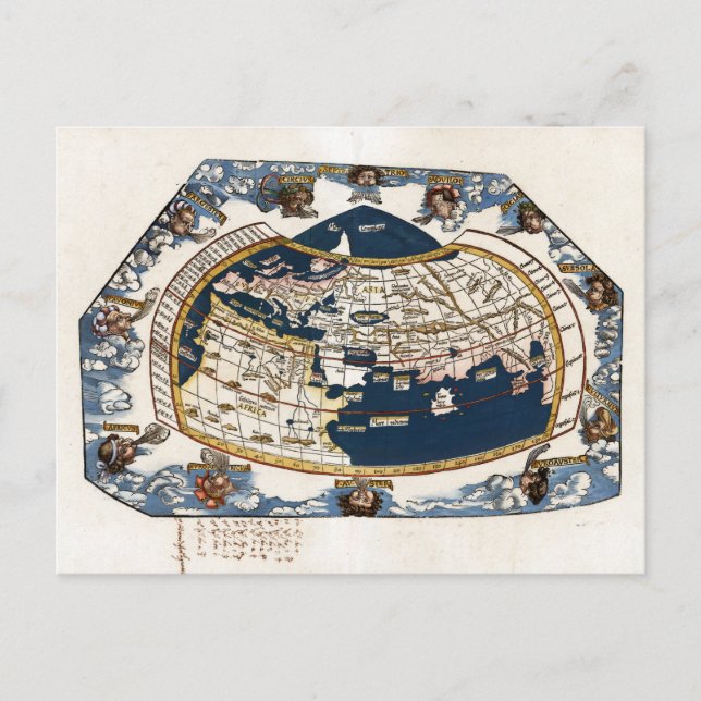 Postale Carte du monde 1535 (Devant)