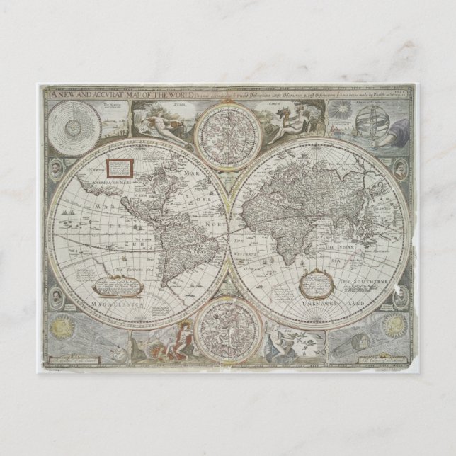 Postale Carte du monde | 1676 (Devant)