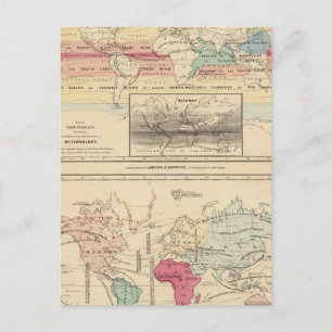 Postale Carte du Monde 2