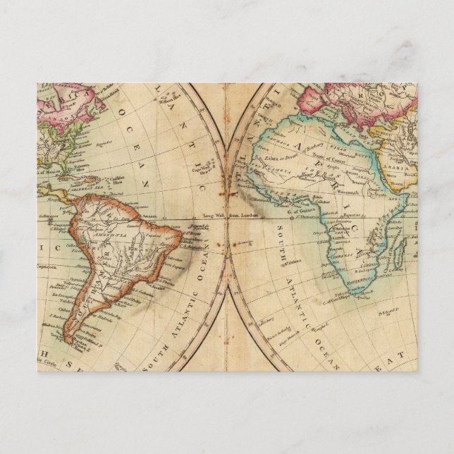 Postale Carte du monde 3 (Devant)