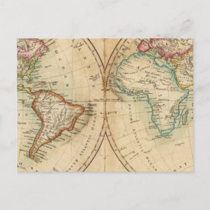 Postale Carte du monde 3