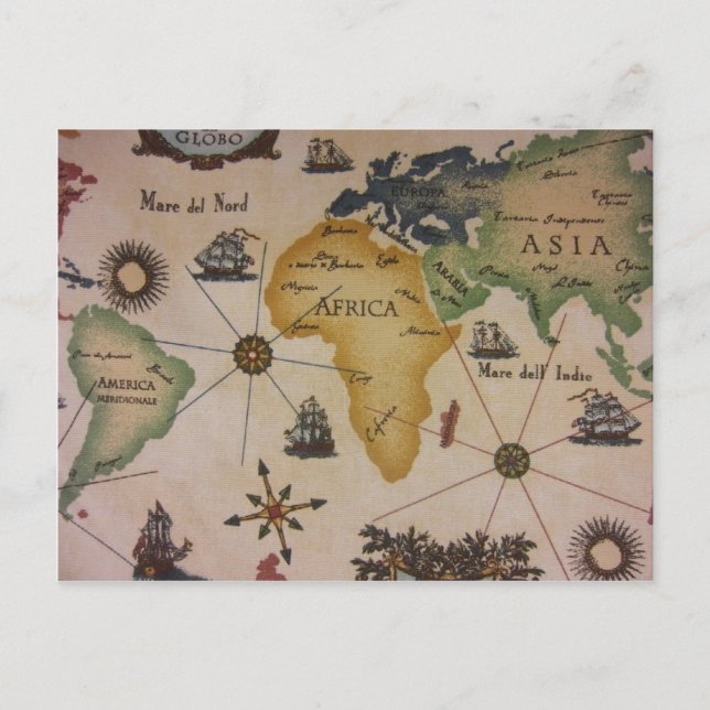 Postale Carte du monde - Afrique (Devant)