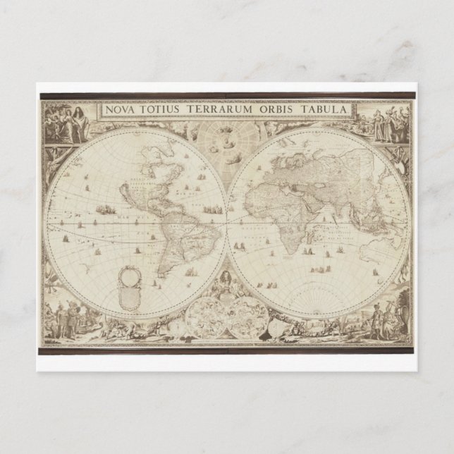 Postale Carte du monde antique (Devant)