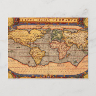 Postale Carte du monde antique