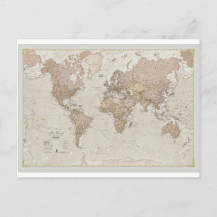 Postale Carte du monde antique