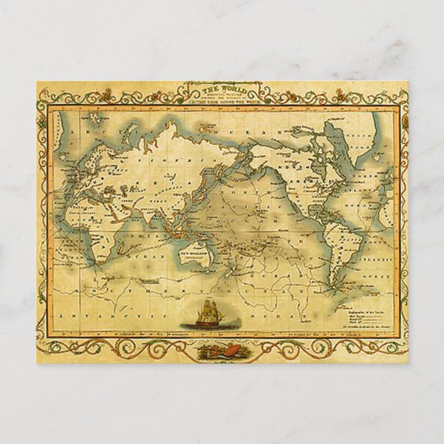 Postale Carte du monde antique (Devant)