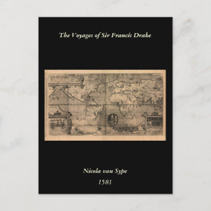 Postale Carte du monde antique 1581 par Nicola van Sype