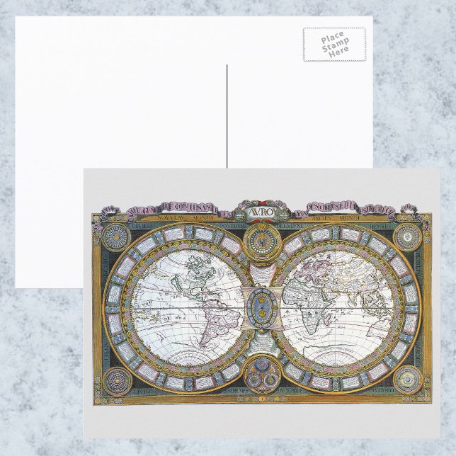 Postale Carte du monde antique par Claude Auguste Berey, 1 (Créateur téléchargé)